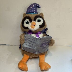 Cuddle Barn Octavius The‎ Storytelling Owl Wizard Talking Stuffed 18" 2019 Book